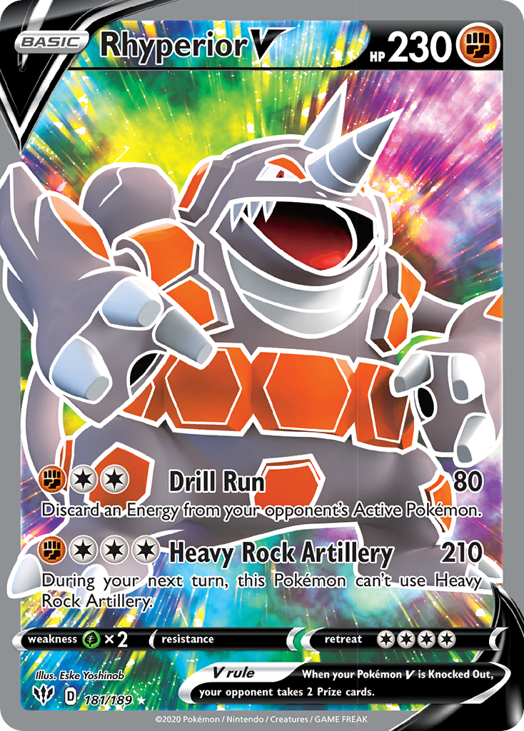 Rhyperior V (181/189) [Sword & Shield: Darkness Ablaze] | Good Games North