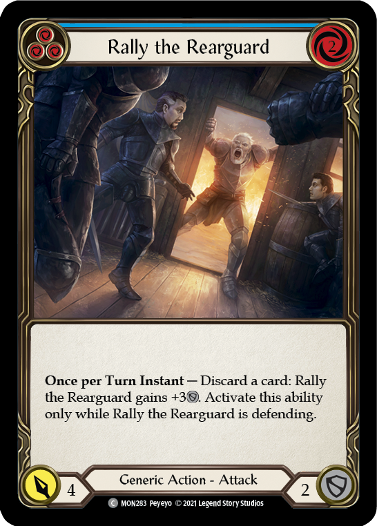 Rally the Rearguard (Blue) [MON283-RF] 1st Edition Rainbow Foil | Good Games North