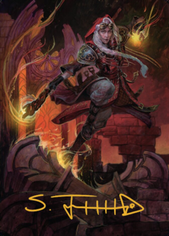 Jaya, Fiery Negotiator Art Card 2 (Gold-Stamped Signature) [Dominaria United Art Series] | Good Games North