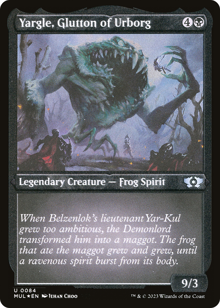Yargle, Glutton of Urborg (Foil Etched) [Multiverse Legends] | Good Games North