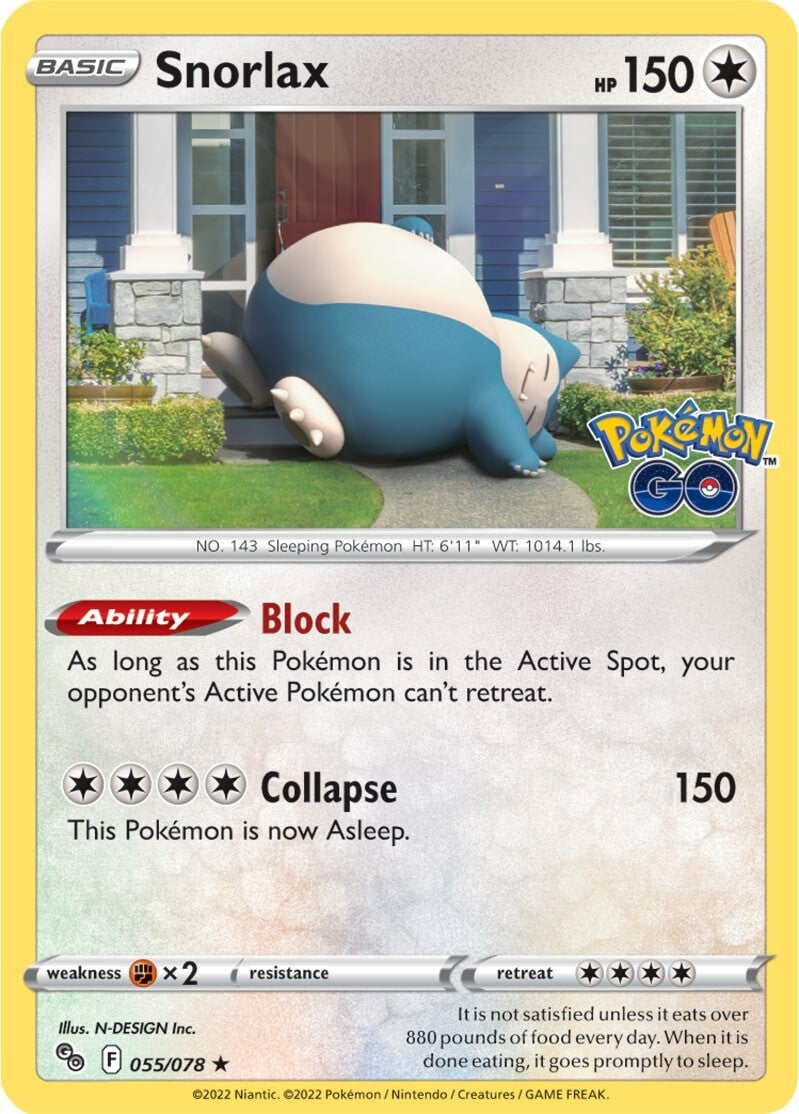 Snorlax (055/078) [Pokémon GO] | Good Games North