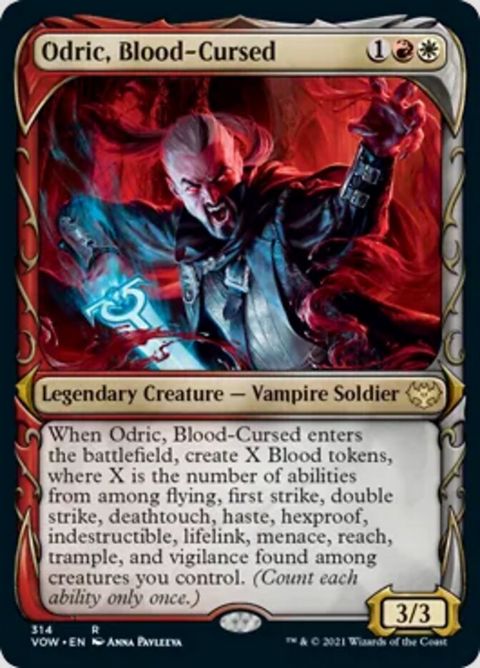 Odric, Blood-Cursed (Showcase Fang Frame) [Innistrad: Crimson Vow] | Good Games North