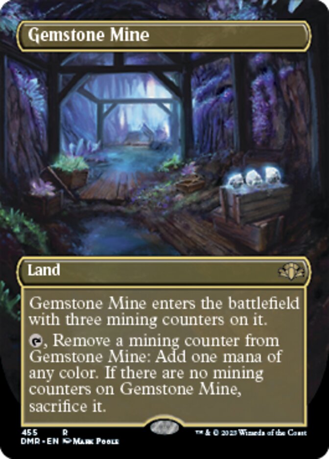 Gemstone Mine (Borderless Alternate Art) [Dominaria Remastered] | Good Games North