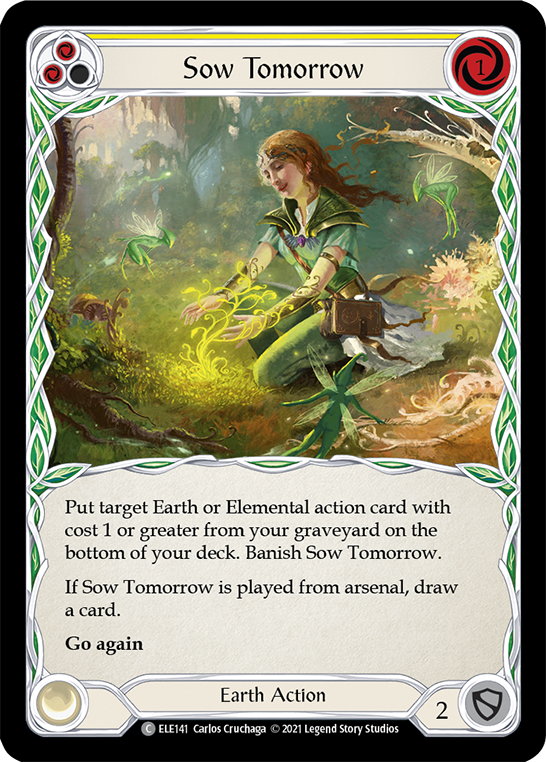 Sow Tomorrow (Yellow) [ELE141] (Tales of Aria)  1st Edition Rainbow Foil | Good Games North