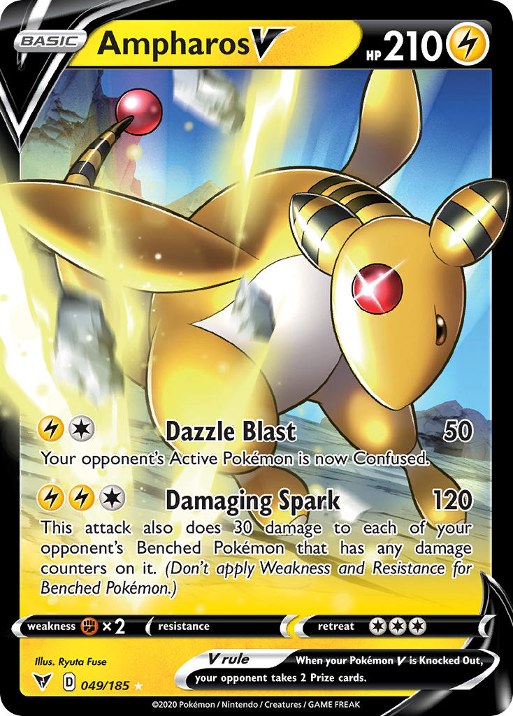 Ampharos V (049/185) [Sword & Shield: Vivid Voltage] | Good Games North