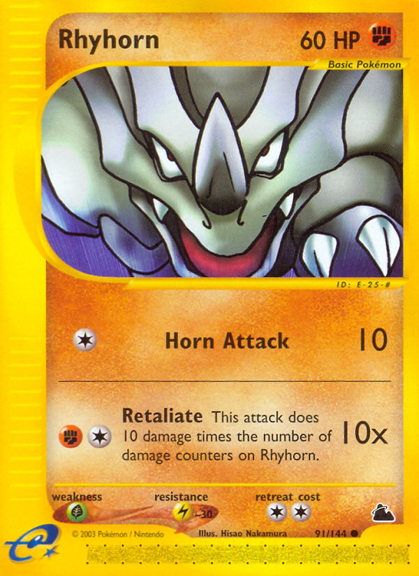 Rhyhorn (91/144) [Skyridge] | Good Games North