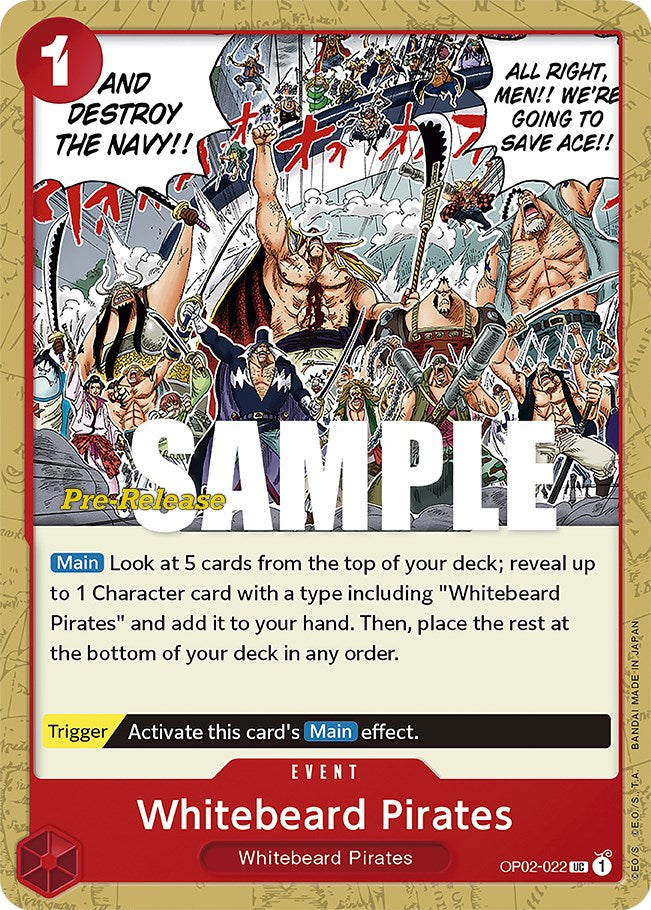 Whitebeard Pirates [Paramount War Pre-Release Cards] | Good Games North
