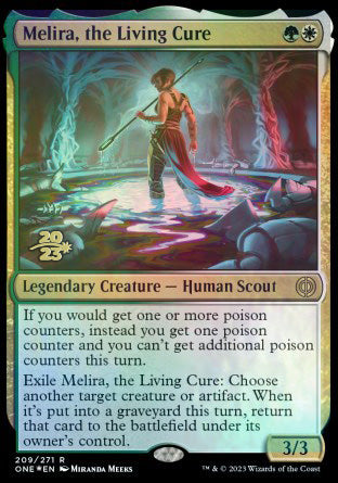 Melira, the Living Cure [Phyrexia: All Will Be One Prerelease Promos] | Good Games North