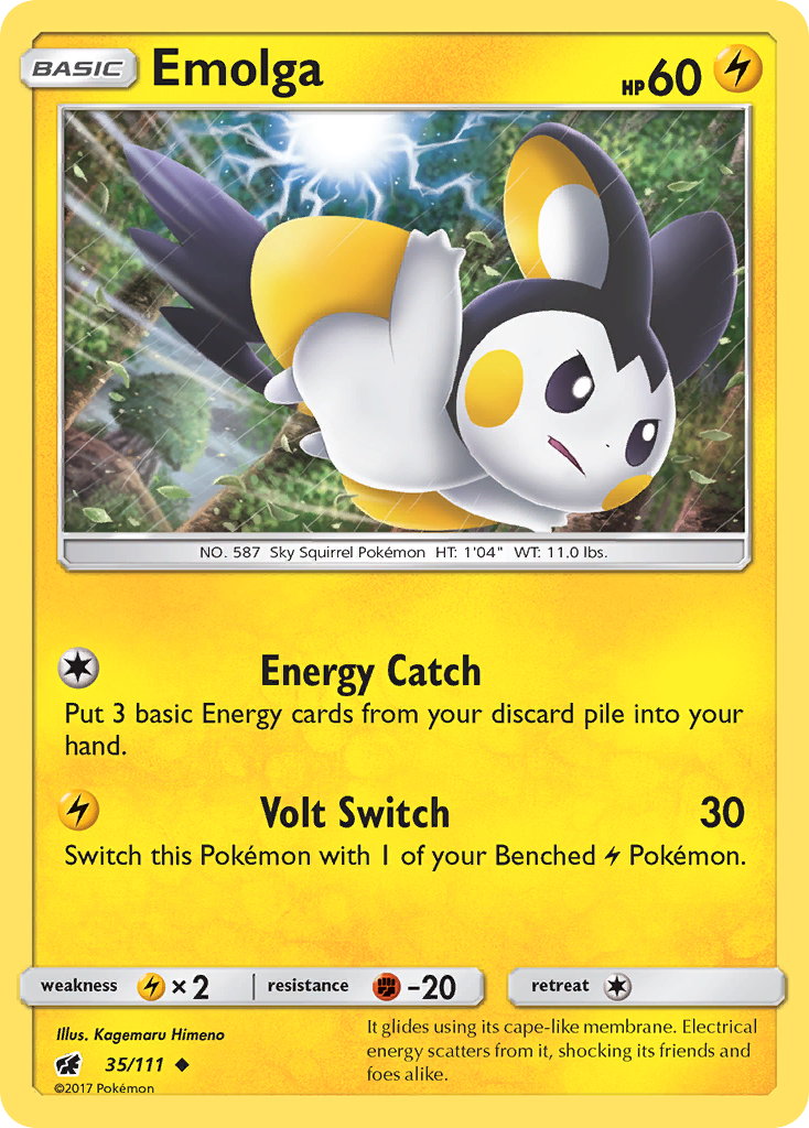 Emolga (35/111) [Sun & Moon: Crimson Invasion] | Good Games North