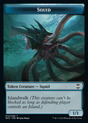 Squid // Treasure (013) Double-sided Token [Streets of New Capenna Commander Tokens] | Good Games North