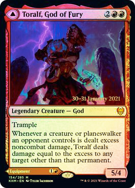 Toralf, God of Fury // Toralf's Hammer  [Kaldheim Prerelease Promos] | Good Games North