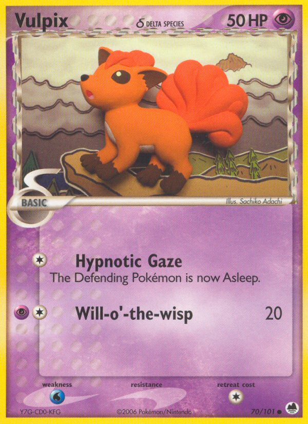 Vulpix (70/101) (Delta Species) [EX: Dragon Frontiers] | Good Games North