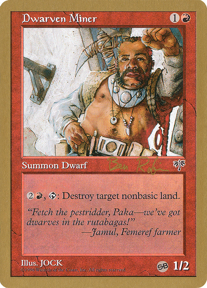 Dwarven Miner (Ben Rubin) (SB) [World Championship Decks 1998] | Good Games North