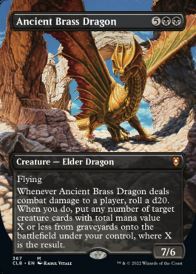 Ancient Brass Dragon (Borderless Alternate Art) [Commander Legends: Battle for Baldur's Gate] | Good Games North