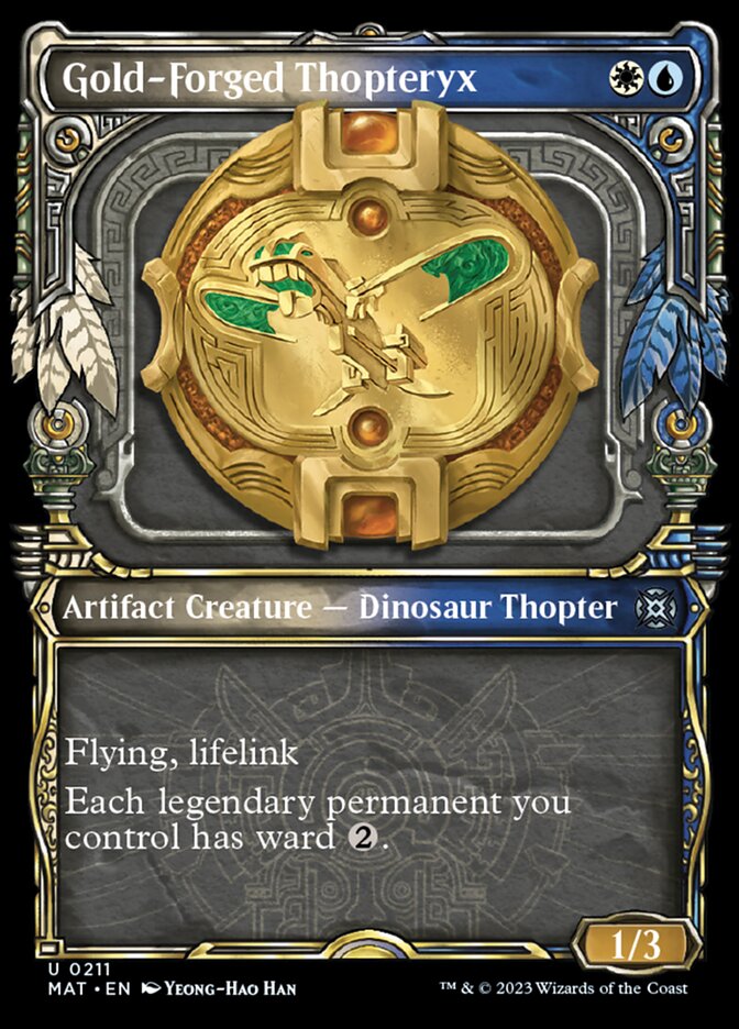 Gold-Forged Thopteryx (Showcase Halo Foil) [March of the Machine: The Aftermath] | Good Games North