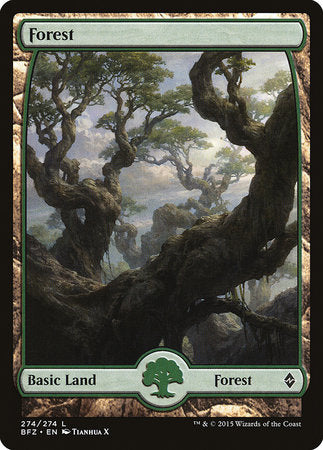 Forest (274) - Full Art [Battle for Zendikar] | Good Games North