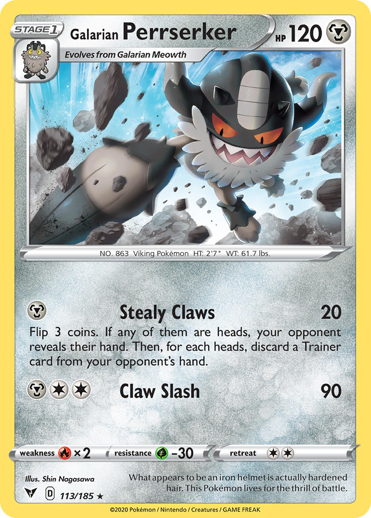 Galarian Perrserker (113/185) [Sword & Shield: Vivid Voltage] | Good Games North