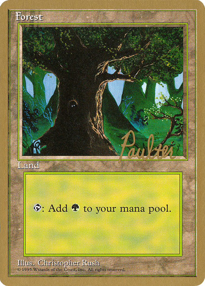 Forest (pp377) (Preston Poulter) [Pro Tour Collector Set] | Good Games North