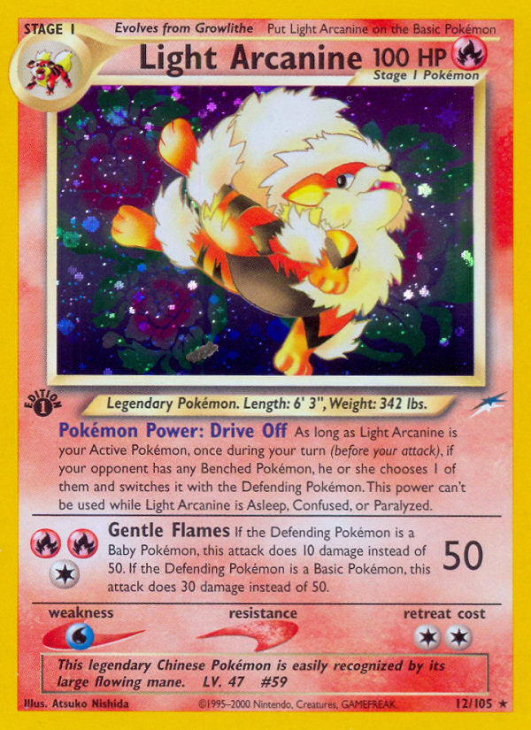 Light Arcanine (12/105) [Neo Destiny 1st Edition] | Good Games North
