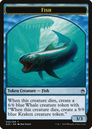Fish // Kraken Double-sided Token [Masters 25 Tokens] | Good Games North