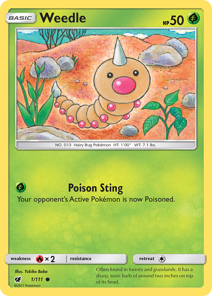 Weedle (1/111) [Sun & Moon: Crimson Invasion] | Good Games North