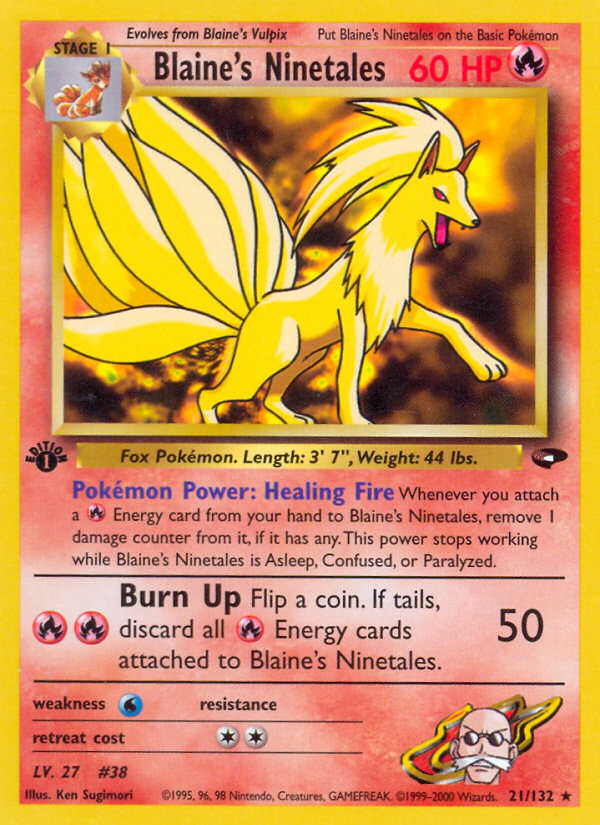 Blaine's Ninetales (21/132) [Gym Challenge 1st Edition] | Good Games North