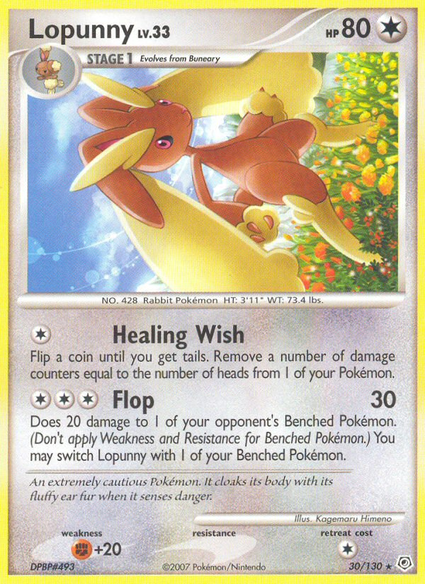 Lopunny (30/130) [Diamond & Pearl: Base Set] | Good Games North