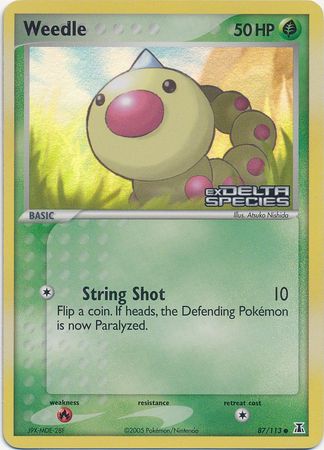 Weedle (87/113) (Stamped) [EX: Delta Species] | Good Games North