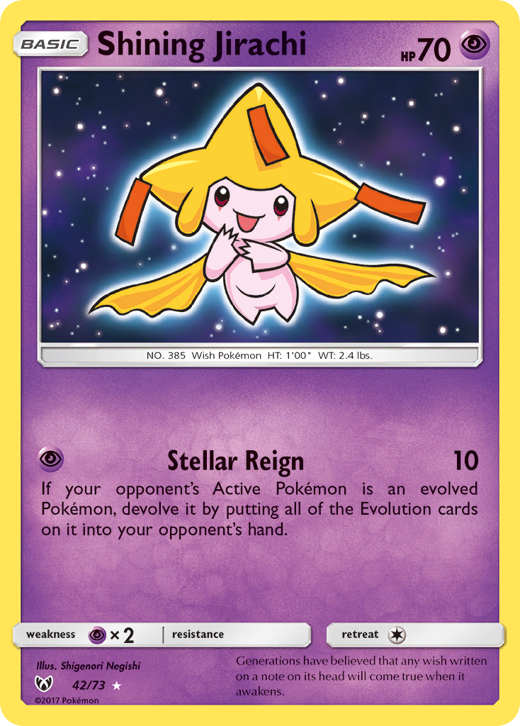 Shining Jirachi (42/73) [Sun & Moon: Shining Legends] | Good Games North