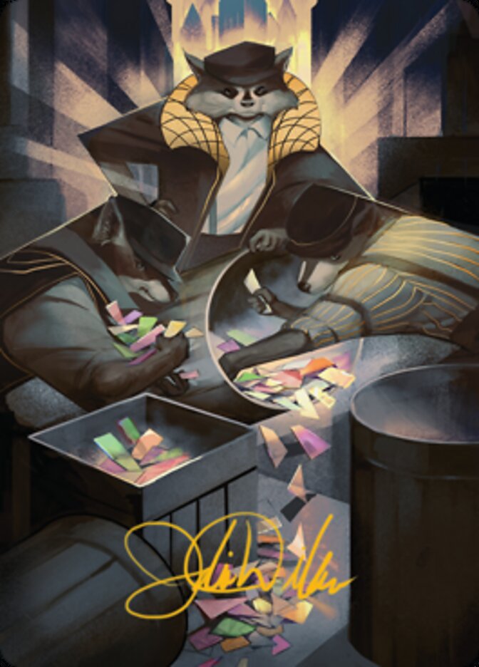 Masked Bandits Art Card (Gold-Stamped Signature) [Streets of New Capenna Art Series] | Good Games North