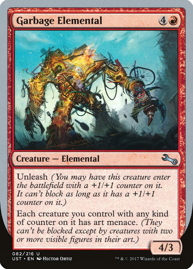 Garbage Elemental (4/3 Creature) [Unstable] | Good Games North