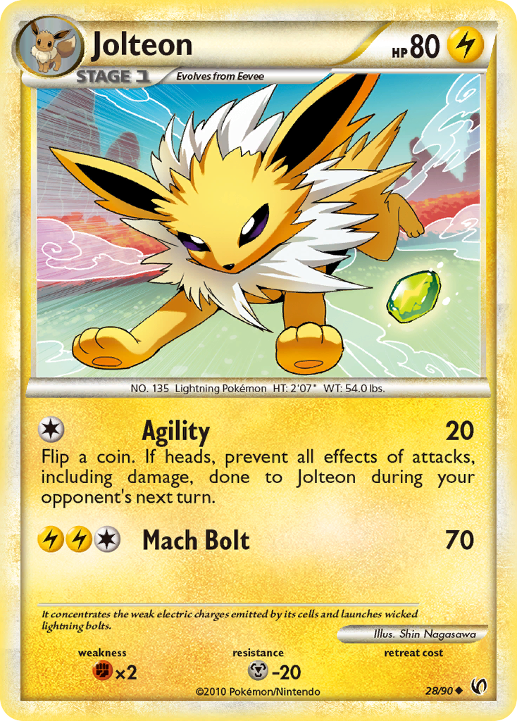 Jolteon (28/90) [HeartGold & SoulSilver: Undaunted] | Good Games North