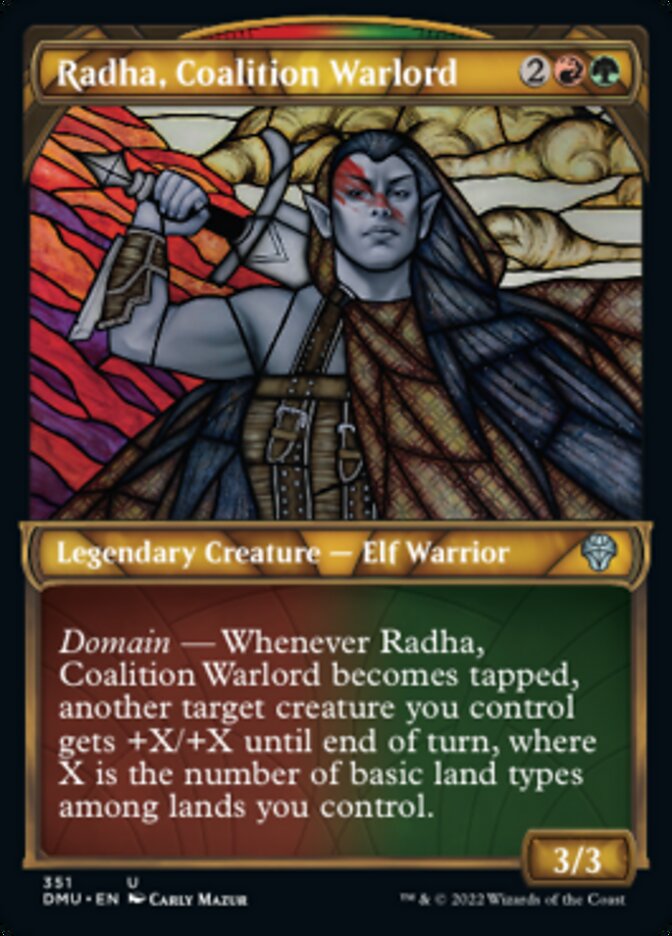 Radha, Coalition Warlord (Showcase Textured) [Dominaria United] | Good Games North