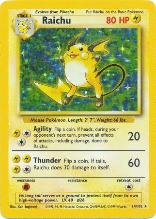 Raichu (14/102) [Base Set Unlimited] | Good Games North