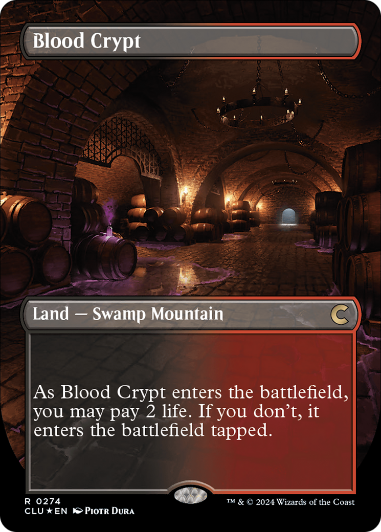 Blood Crypt (Borderless) [Ravnica: Clue Edition] | Good Games North