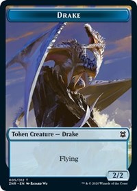 Drake // Goblin Construct Double-sided Token [Zendikar Rising Tokens] | Good Games North