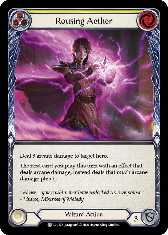 Rousing Aether (Yellow) [CRU172] 1st Edition Rainbow Foil | Good Games North