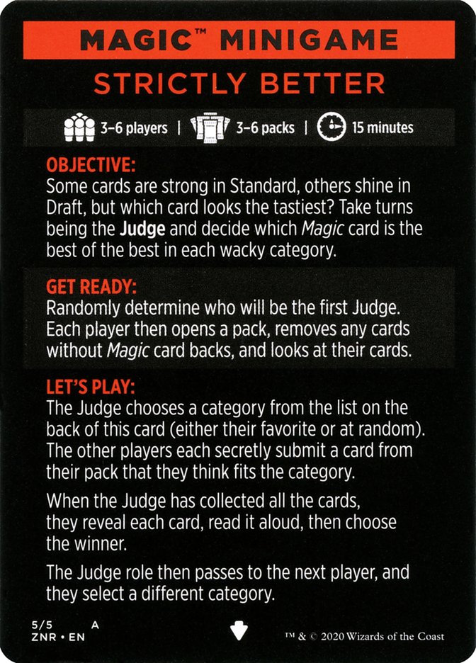 Strictly Better (Magic Minigame) [Zendikar Rising Minigame] | Good Games North