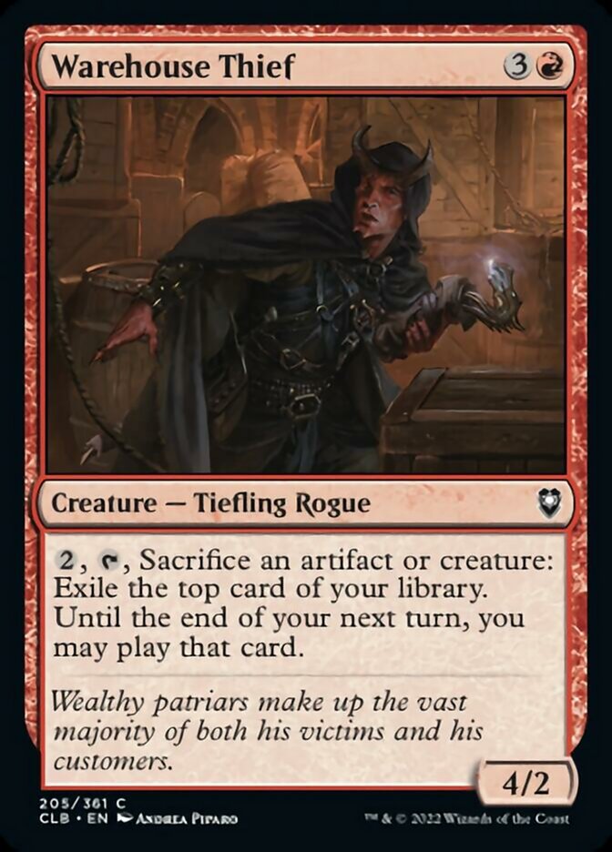 Warehouse Thief [Commander Legends: Battle for Baldur's Gate] | Good Games North