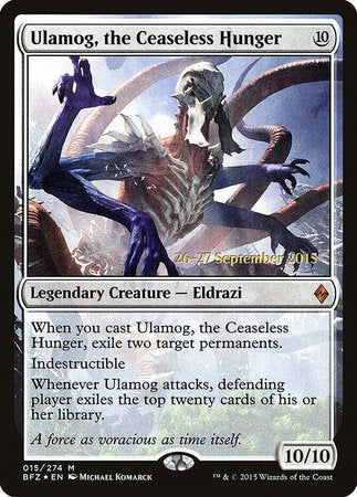 Ulamog, the Ceaseless Hunger [Battle for Zendikar Promos] | Good Games North