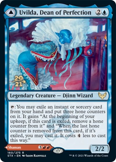 Uvilda, Dean of Perfection // Nassari, Dean of Expression [Strixhaven: School of Mages Prerelease Promos] | Good Games North