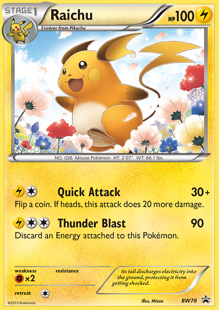 Raichu (BW78) [Black & White: Black Star Promos] | Good Games North