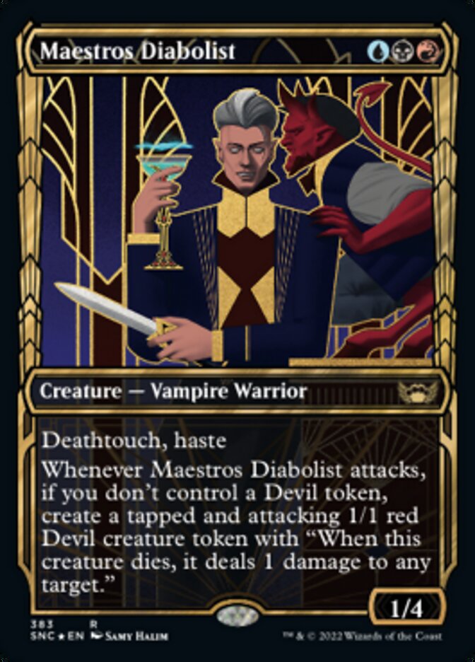 Maestros Diabolist (Showcase Golden Age Gilded Foil) [Streets of New Capenna] | Good Games North