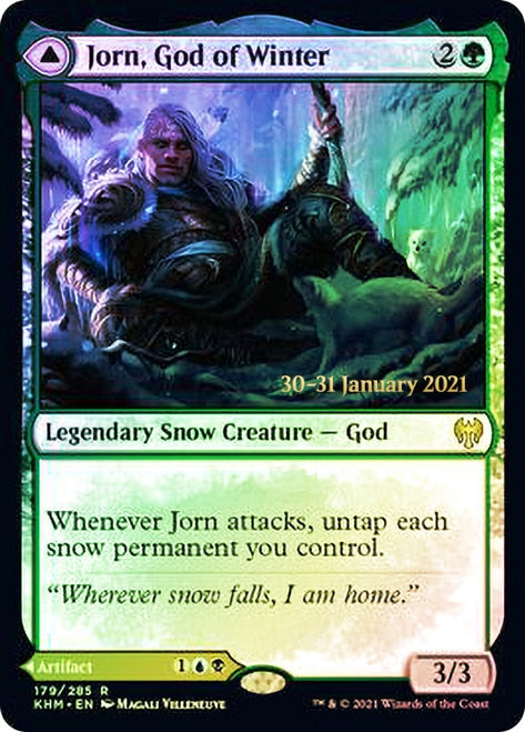 Jorn, God of Winter // Kaldring, the Rimestaff   [Kaldheim Prerelease Promos] | Good Games North