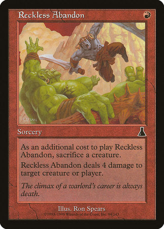 Reckless Abandon [Urza's Destiny] | Good Games North