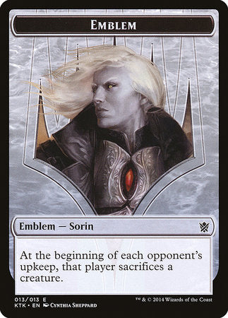 Emblem - Sorin, Solemn Visitor [Khans of Tarkir Tokens] | Good Games North