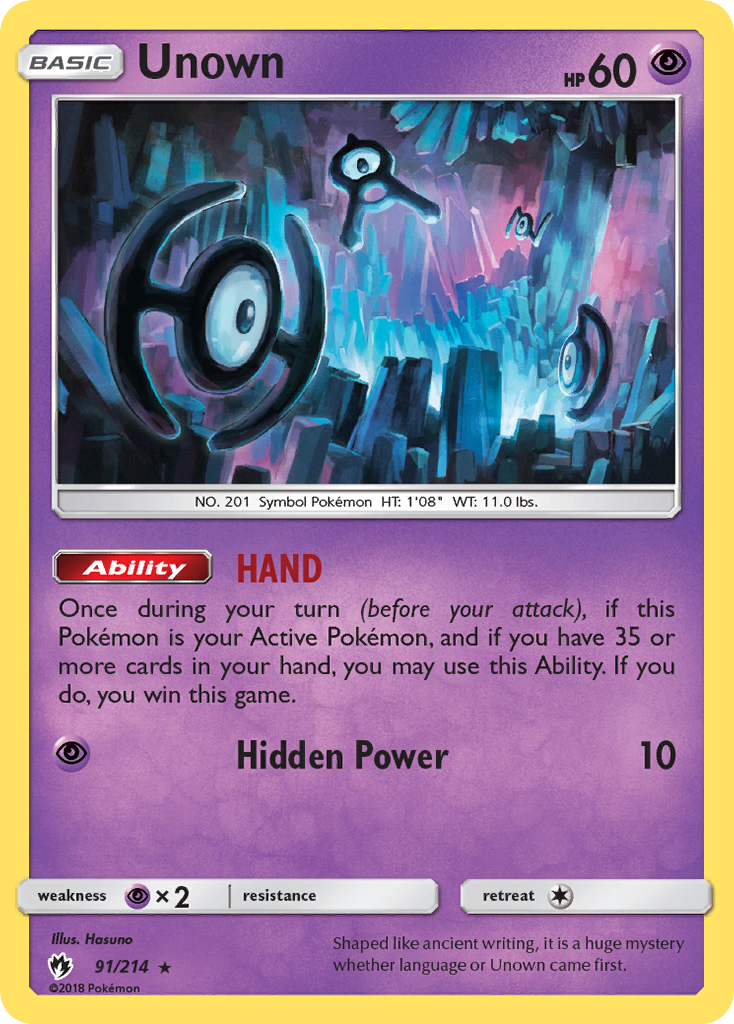 Unown (91/214) [Sun & Moon: Lost Thunder] | Good Games North