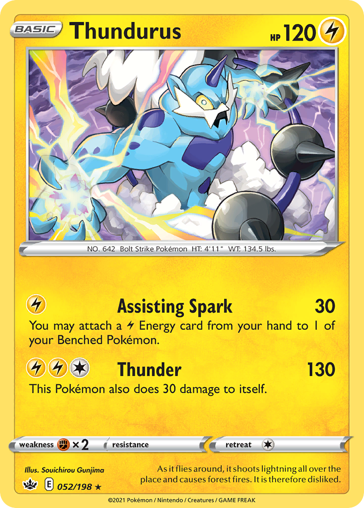 Thundurus (52/198) (Theme Deck exclusive) [Sword & Shield: Chilling Reign] | Good Games North