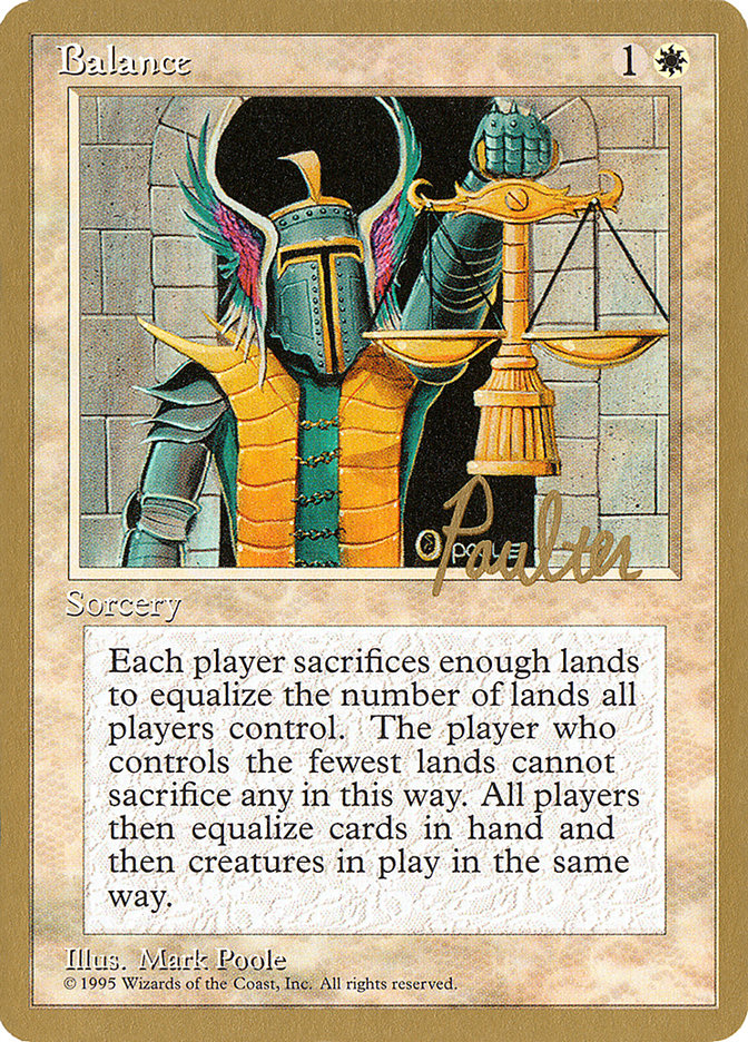 Balance (Preston Poulter) [Pro Tour Collector Set] | Good Games North