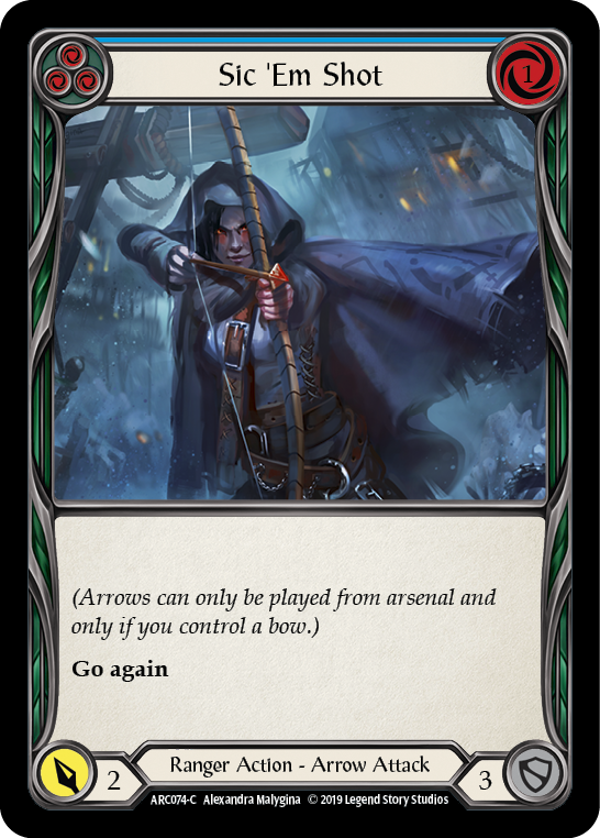 Sic 'Em Shot (Blue) [ARC074-C] 1st Edition Normal | Good Games North